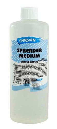 500ml Derivan Spreader for artists, enhancing fluidity for acrylics and mixed media with smooth application and blending.