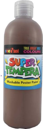 Fas Super Tempera 500ml in Umber is a ready-to-use, non-toxic paint perfect for versatile art techniques and projects.