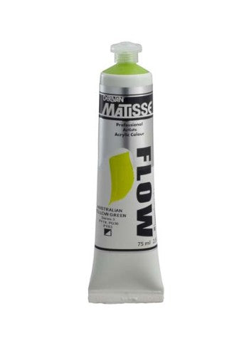 Acrylic paint in Australian Yellow Green, perfect for fluid brushstrokes, airbrushing, and versatile artistic techniques.