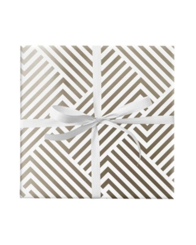 Wrapping Paper - Line Weave Wrap Champagne