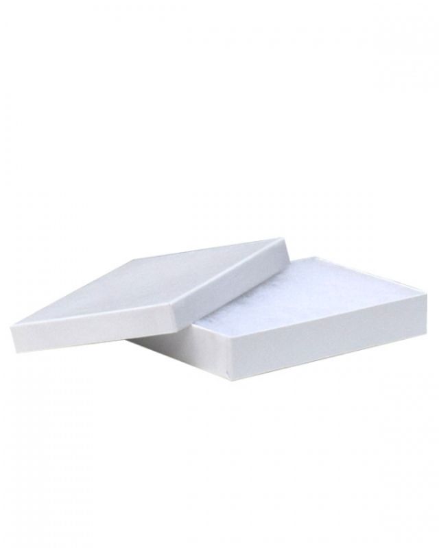 Elegant white cotton fill boxes, 89x140x25mm, eco-friendly, durable, perfect for gifts or jewelry - pack of 100.