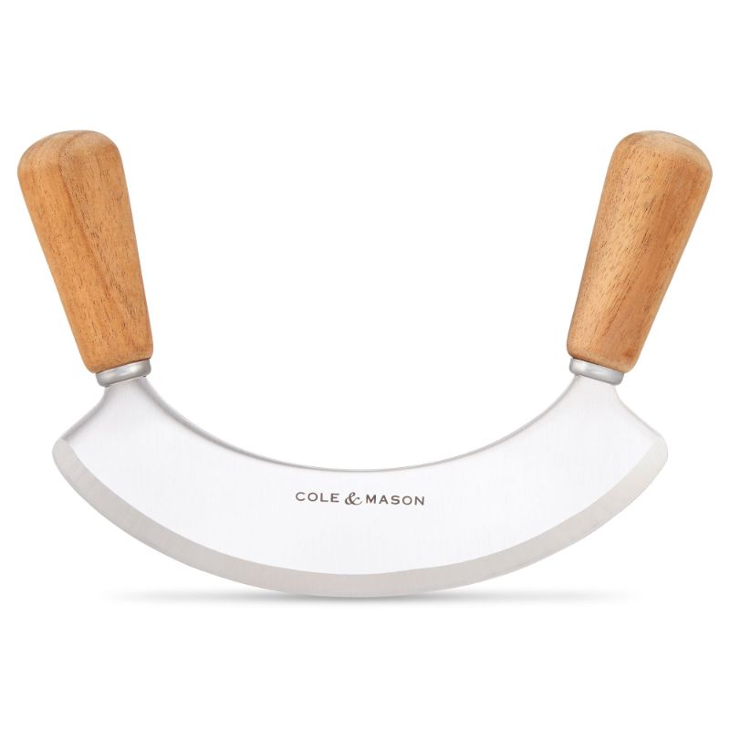 Mezzaluna with Board - Ashden Acacia (24.5cm)