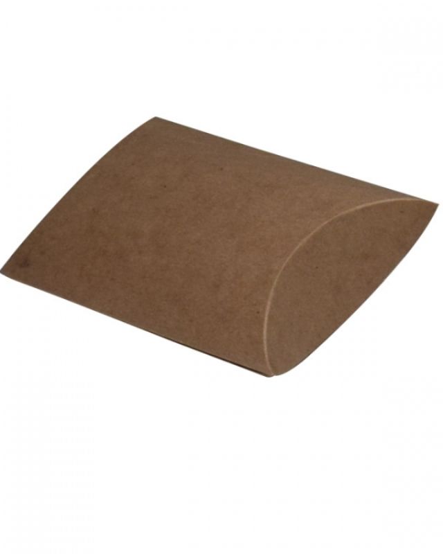 Gift Boxes - Pillow Box Natural Kraft 95x102x38mm - Pack of 250