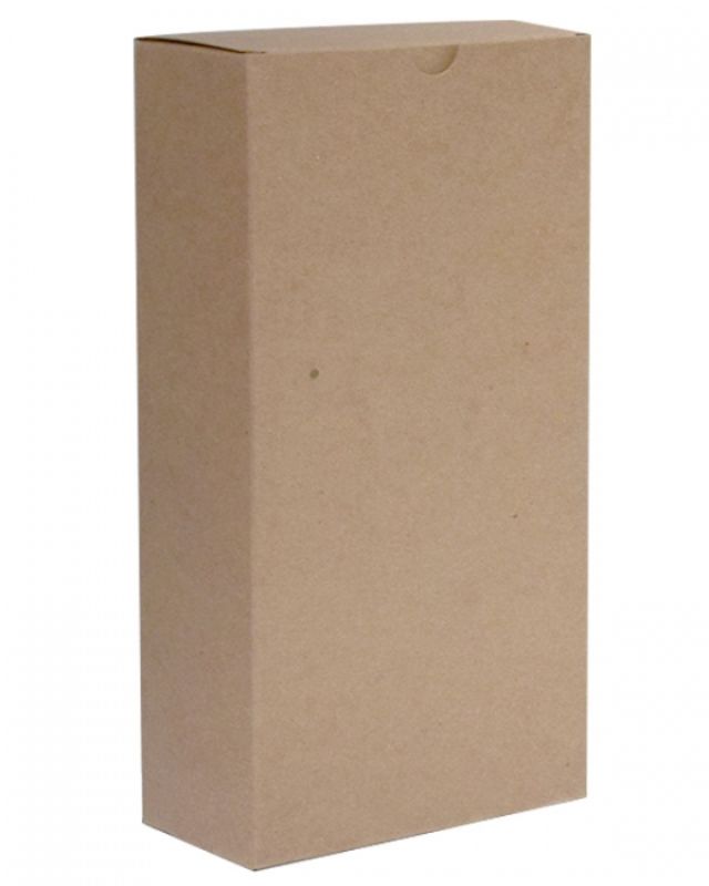 Gift Boxes - Wine 2 Bottle Box Natural Kraft 178x89x343mm - Pack of 100