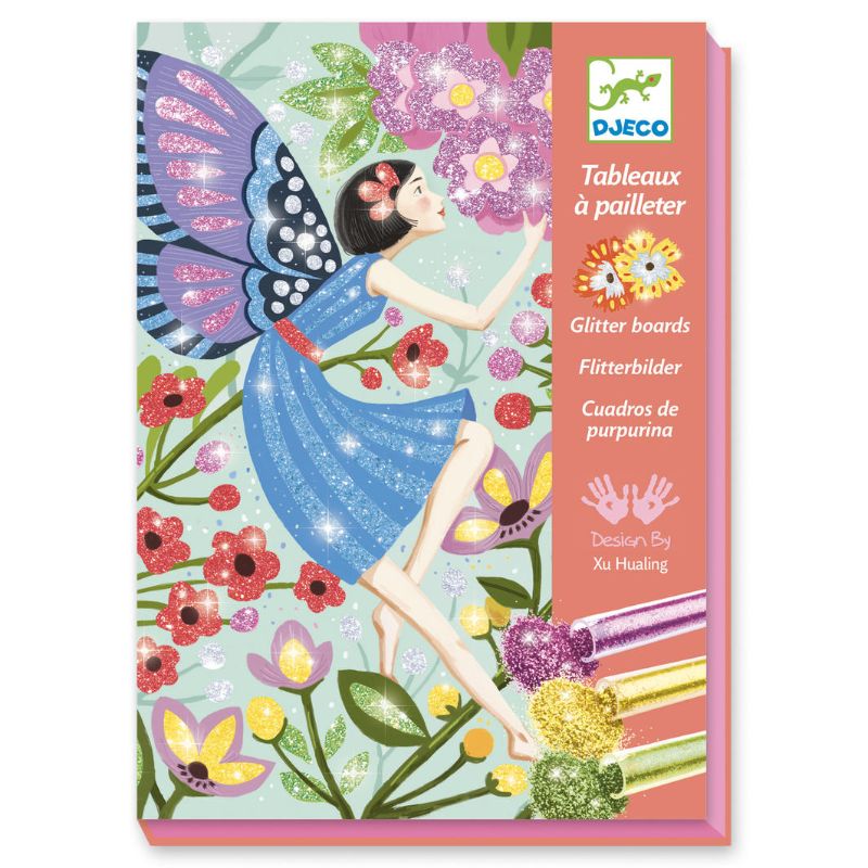 Glitter Boards - Gentle Fairie: Transform images with vibrant glitter for a magical art experience, perfect for all ages.