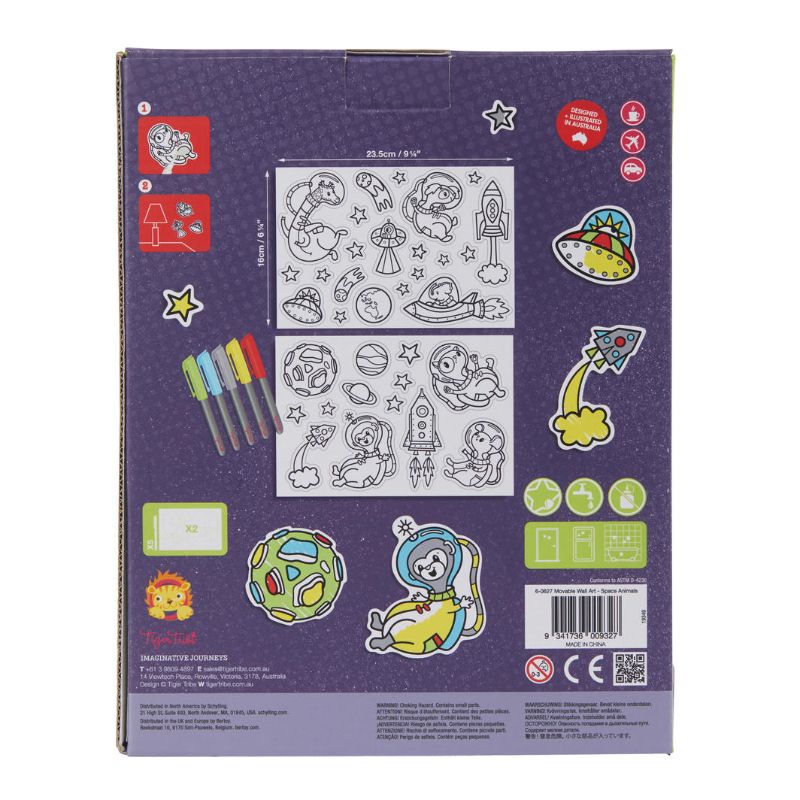 Movable Wall Art Kit - Space Animals