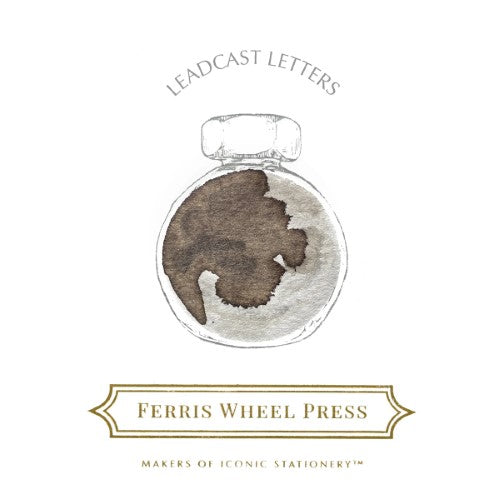 Ferris Wheel Press Fountain Pen Ink Leadcast Letters 10ml