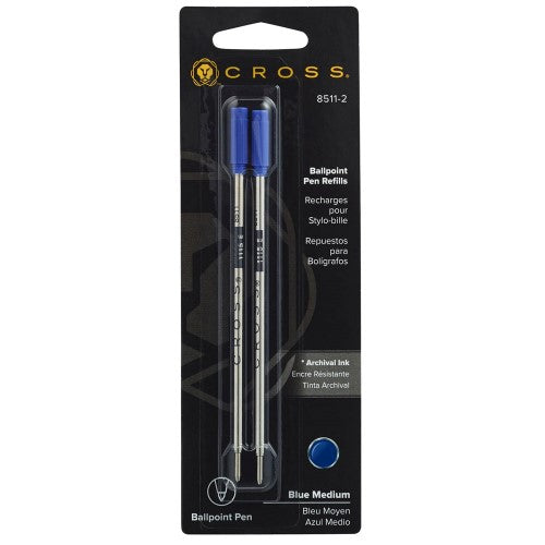 Cross Ballpoint Refill Blue Medium - Dual Pack