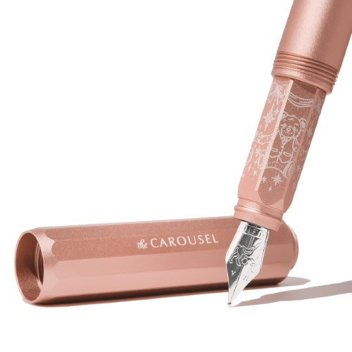 Ferris Wheel Press Fountain Pen Aluminium Carousel Rose Petal Plush Medium