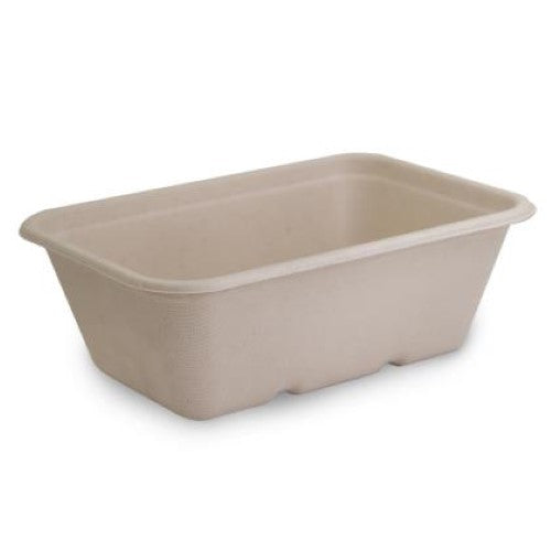 Container Biocane Rectangle Natural 1000Ml - 50PC