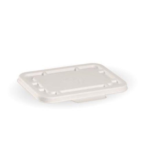 Lid Biocane Container Rectangle White 500ml To 600ml - 125PC