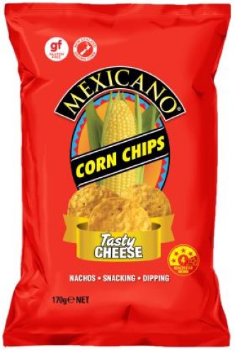 Corn Chips Tasty Cheese Gluten Free - 14X170G