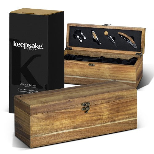 Wine Box Gift Set - Keepsake (Natural)