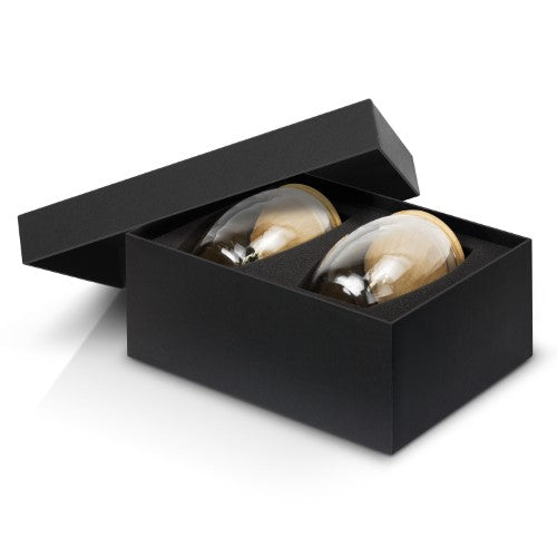 Glass Set - Azzurra 350ml (Clear/Natural Lid)