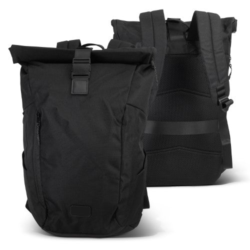 Roll Up Computer Backpack - SPICE Waste2Gear (Black)