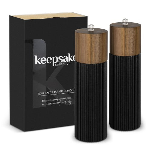 Salt and Pepper Grinders - Keepsake Noir (Black/Natural)