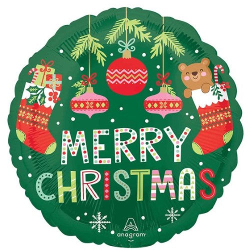 Balloon - 45cm Standard HX Beary Christmas