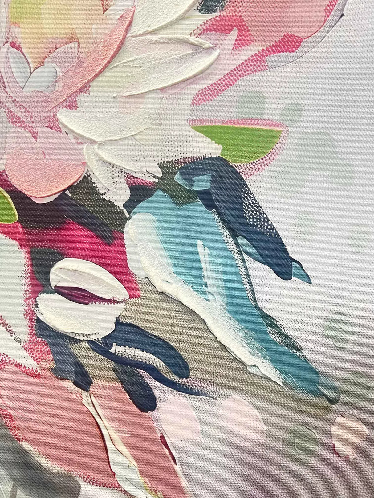 Canvas Art - FLOURISH IN PINK FRAMED CANVAS WALL ART 80X1202CM