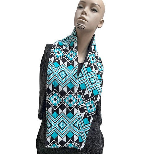 M?ori Scarf - Royal Aqua (13.8 x 1.5cm)