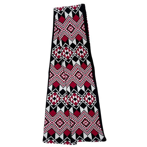M?ori Scarf - Dark Red (13.8 x 1.5cm)