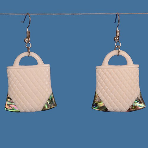 Drop Earrings - Bone Kete ( 3.1 x 3cm)