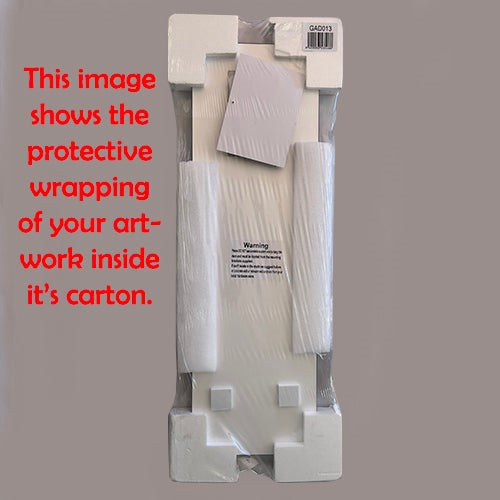 Glass Art - Piwakawak Pohutakawa ( 60 x 18.5cm)