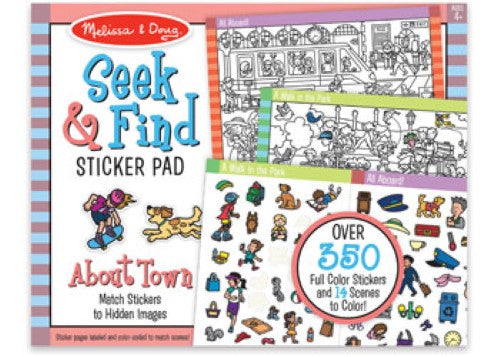 Melissa & Doug - Seek & Find Sticker Pad - Around Town