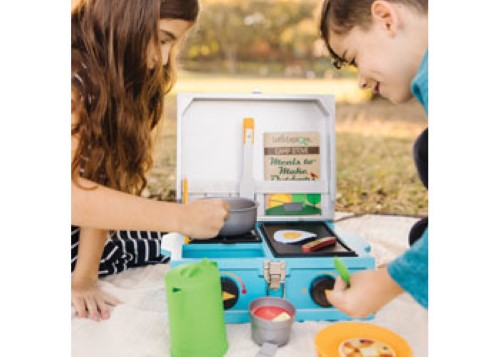 Melissa & Doug Let's Explore - Wooden Camp Stove Play Set