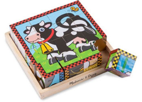 Melissa & Doug - Cube Puzzle - Farm - 16pc