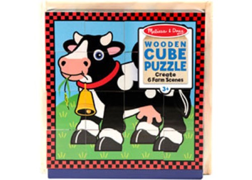 Melissa & Doug - Cube Puzzle - Farm - 16pc