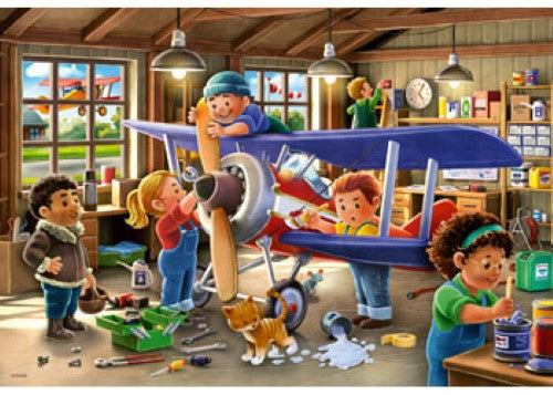 Ravensburger Airplane & Train Repairs Puzzle 2x12 Pieces