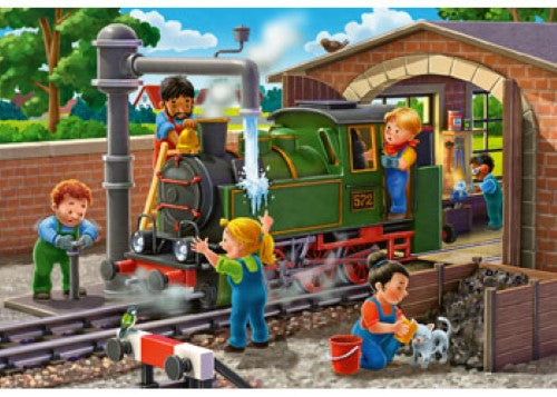 Ravensburger Airplane & Train Repairs Puzzle 2x12 Pieces