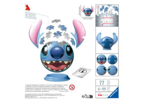 Ravensburger 3D Puzzleball Disney Stitch with Ears 72 Pieces