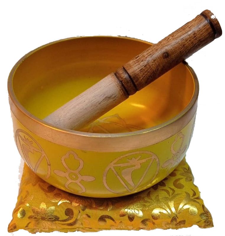 Chakra Singing Bowl - Yellow with Gift Box (14cm)