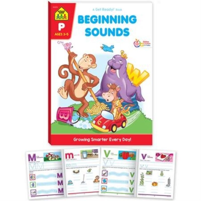 Beginning Sounds Activity Book - School Zone Activity Zone