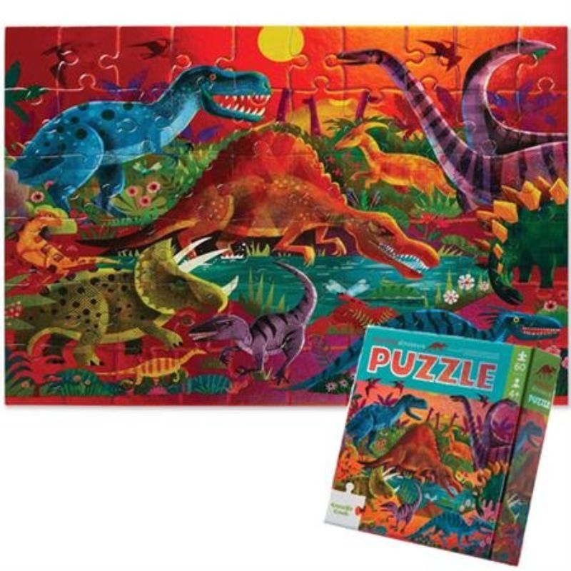 Foil Puzzle - Crocodile Creek Dazzling Dinos (60pc)