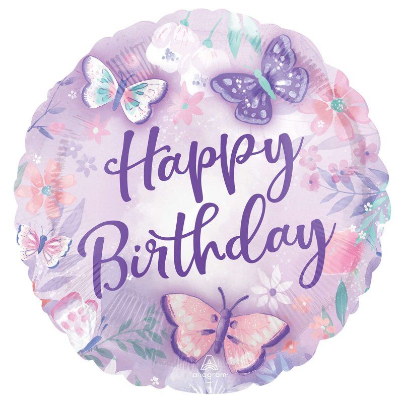 Foil Balloon - STD HX Flutters HBD (45cm)