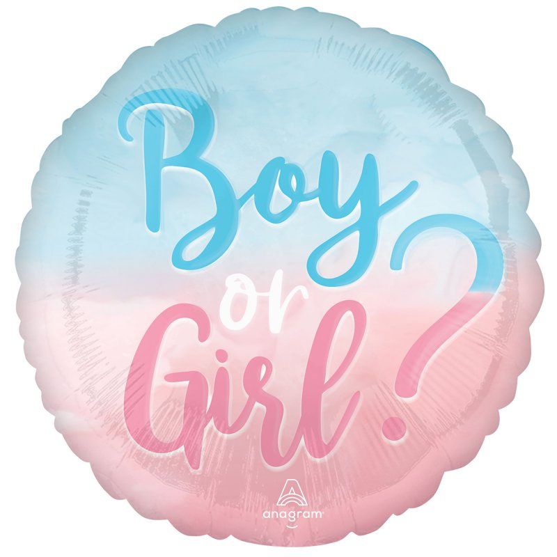 Foil Balloon - STD HX The Big Reveal Boy or Girl (45cm)