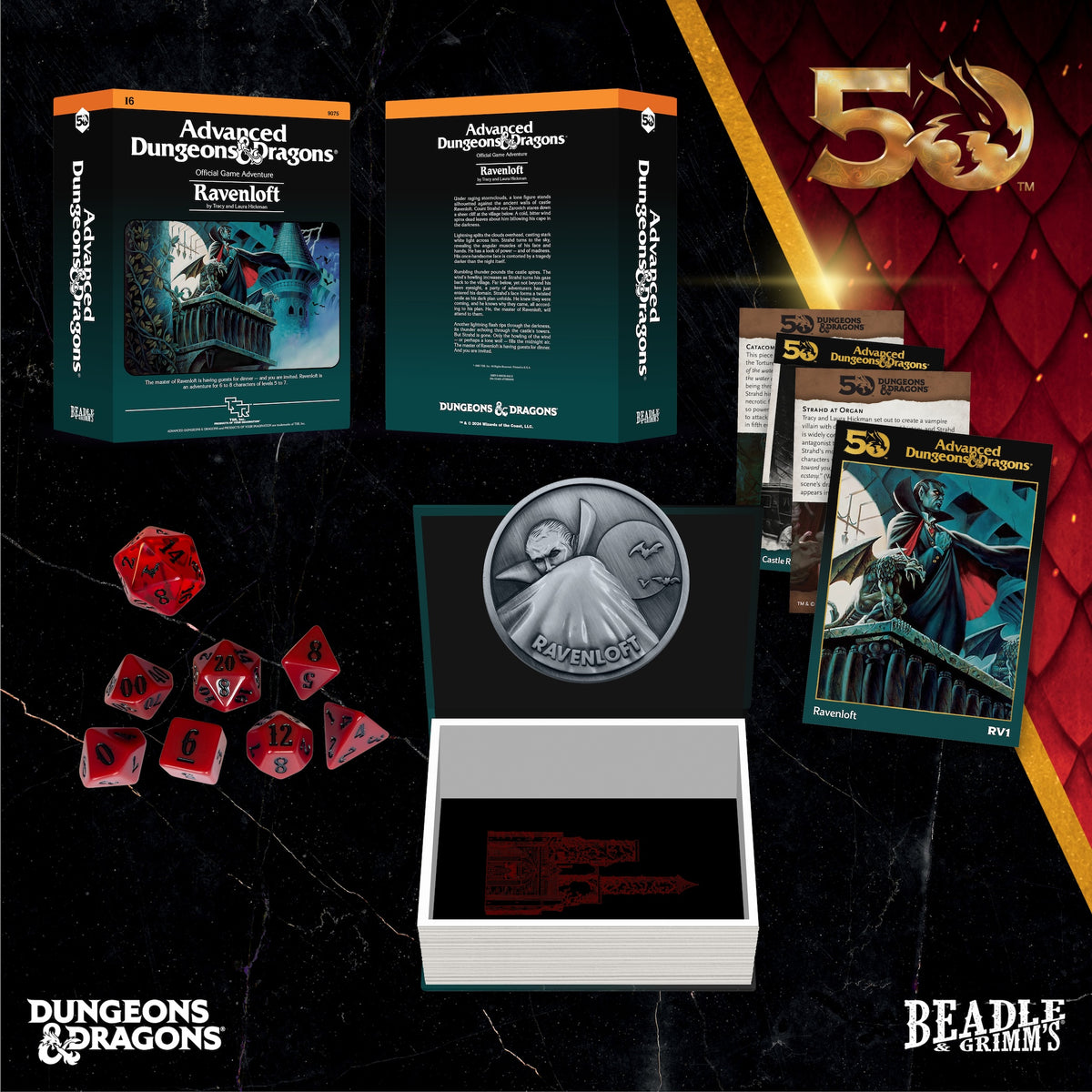 Beadle & Grimm's Classic Module Collection Ravenloft Dice & Accessories Set D&D