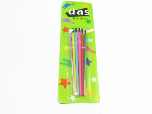 Synthetic hair brush set featuring 6 versatile brushes for smooth application in acrylic, watercolor, or oil painting.