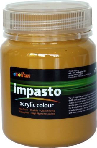 Acrylic paint tube of Yellow Ochre, 250ml, ideal for textured effects and dynamic strokes in professional artwork.