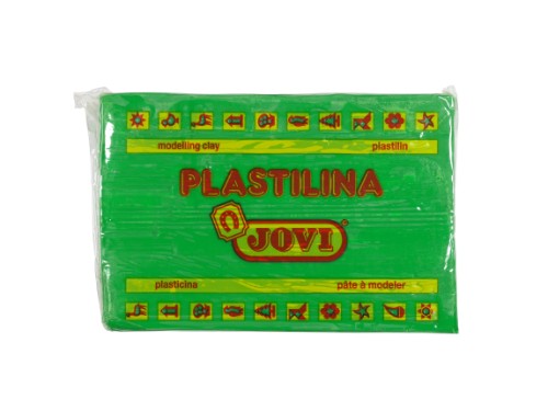 Light green Jovi Plastalina 350gm, a reusable, safe modeling clay perfect for kids' creative projects and developing fine motor skills.