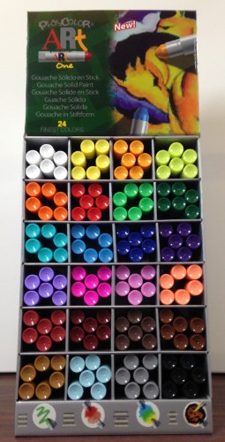 Vibrant solid gouache paint stick for easy application on various surfaces, quick-drying, and eco-friendly for all ages.