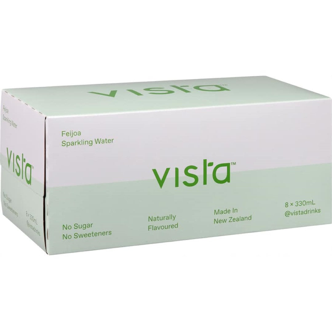 Vista Sparkling Water Feijoa 330ml cans 8pack