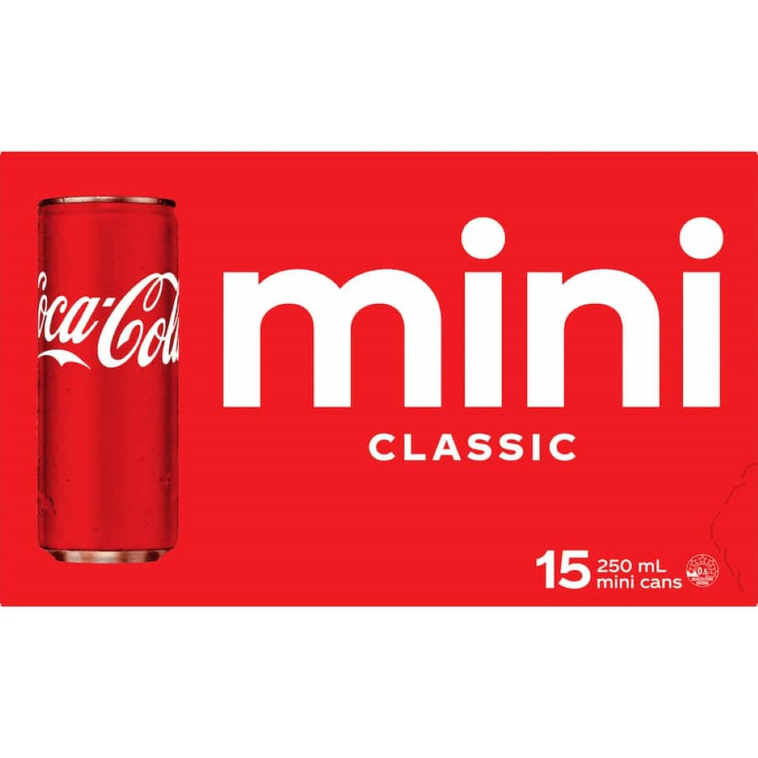 Coca Cola Soft Drink 250ml cans 15pack