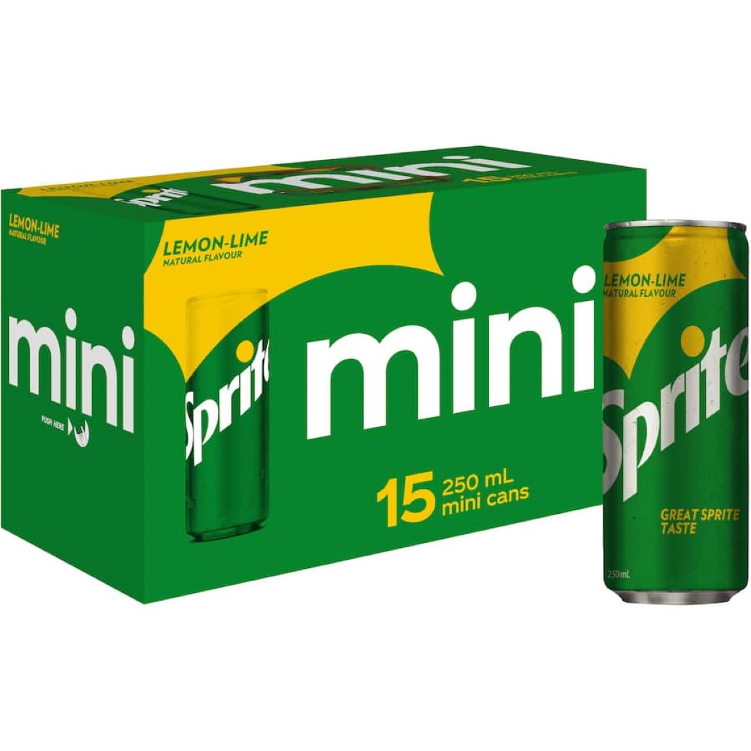Sprite Lemonade Lemon Lime 250ml cans 15pack