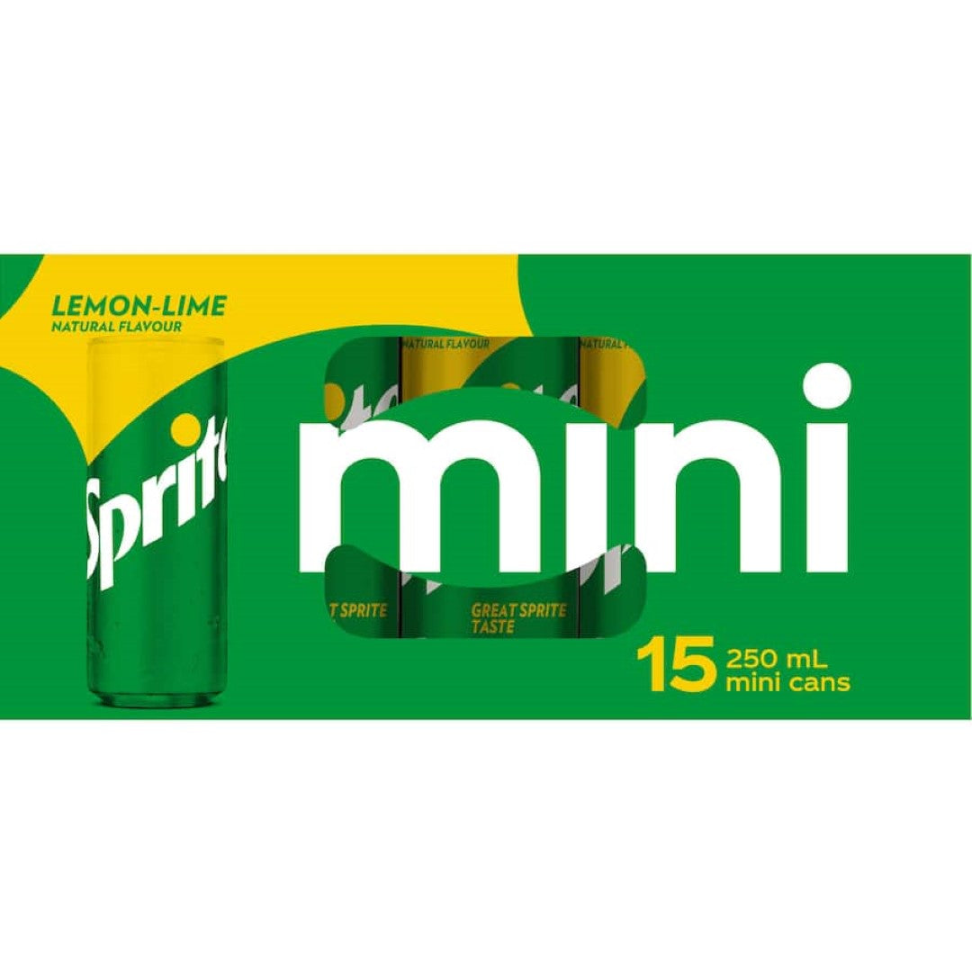Sprite Lemonade Lemon Lime 250ml cans 15pack
