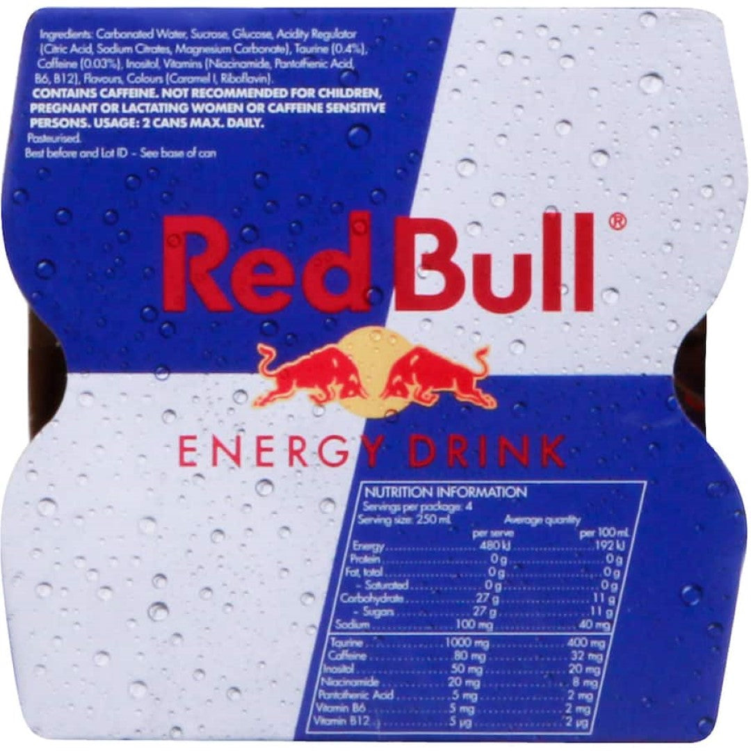 Red Bull Energy Drink 250ml cans 4pack