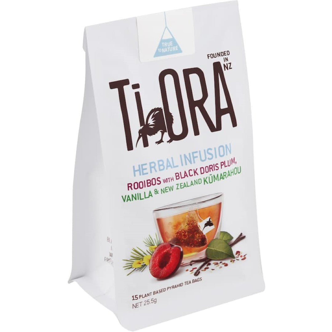 Ti Ora Herbal Tea Bags Rooibos With Black Doris Plum 15pack