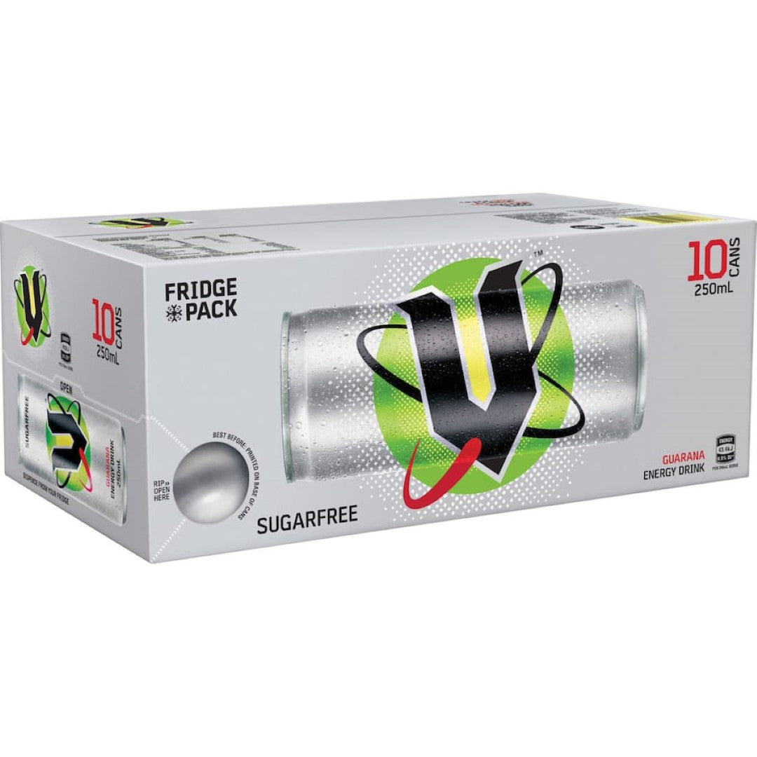 V Zero Sugar Energy Drink 250ml cans 10pack